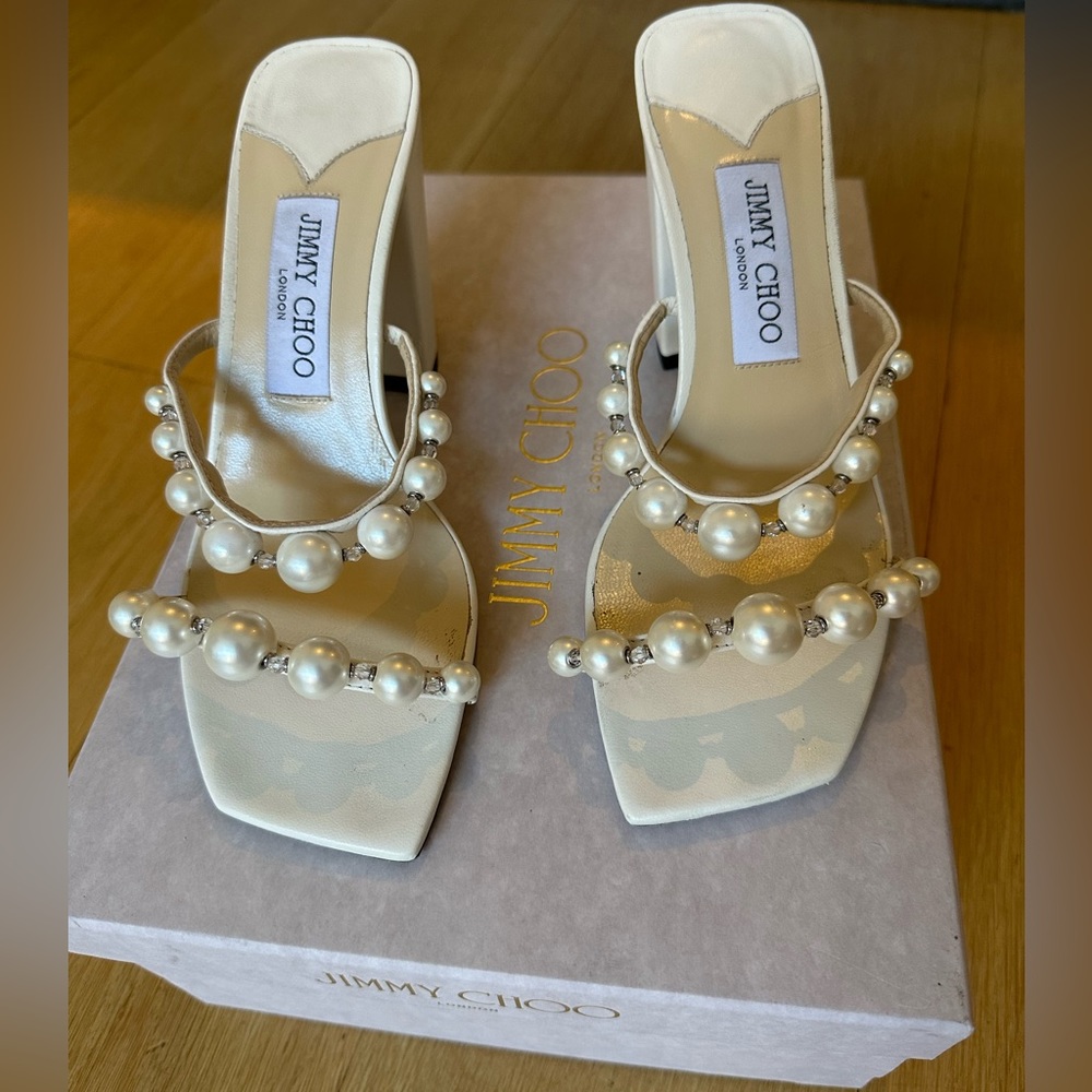 Jimmy choo pearl sandals Amara 85